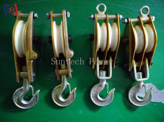 10-100KN Aluminium Alloy Hoisting Tackle dengan MC Nylon Sheave untuk Light Lifting