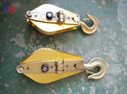 10-100KN Aluminium Alloy Hoisting Tackle dengan MC Nylon Sheave untuk Light Lifting