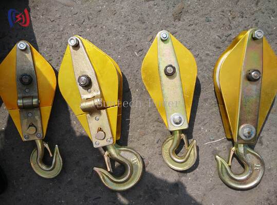 10-100KN Aluminium Alloy Hoisting Tackle dengan MC Nylon Sheave untuk Light Lifting