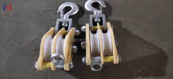 5-50KN Pengangkut Pengangkut Terisolasi dengan Lembar Resin Epoxy dan MC Nylon Sheave untuk Kerja Line Langsung