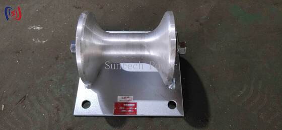 Roller Tanah Kabel Beban Berperingkat 5KN dengan Pembawa Aluminium Pengecoran untuk Penarik Kabel Portabel Ringan