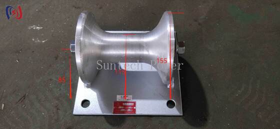 Roller Tanah Kabel Beban Berperingkat 5KN dengan Pembawa Aluminium Pengecoran untuk Penarik Kabel Portabel Ringan