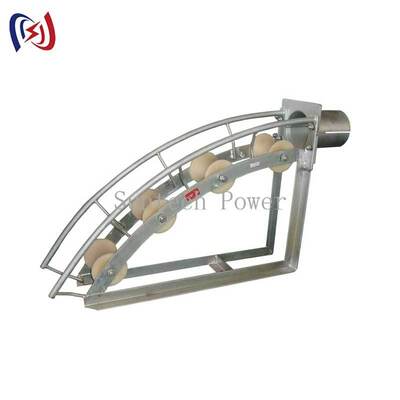 Pulley Kabel Multi-Sheave dengan Radius Bend 450mm MC Roda Nylon dan Posisi yang Dapat Dikunci untuk Perlindungan Kabel Besar