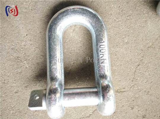 Belenggu Pengangkat Baja Paduan dengan Kunci Pin dan Galvanis Celup Panas untuk Beban Terukur 300KN
