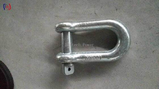 Belenggu Pengangkat Baja Paduan dengan Kunci Pin dan Galvanis Celup Panas untuk Beban Terukur 300KN
