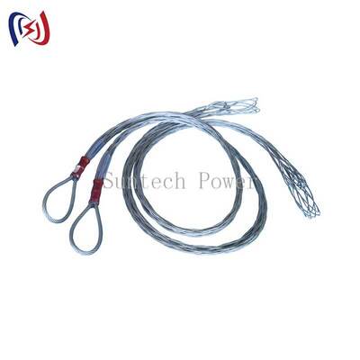 Penggabungan kabel Mesh Sock dengan beban nominal 10-30KN dan pegangan seragam 360° untuk terminasi jalur transmisi dengan lapisan galvanis panas