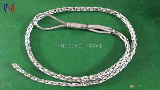 Penggabungan kabel Mesh Sock dengan beban nominal 10-30KN dan pegangan seragam 360° untuk terminasi jalur transmisi dengan lapisan galvanis panas