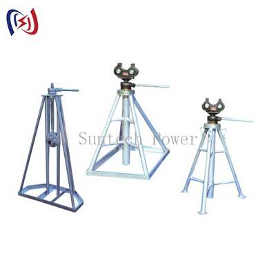 Heavy Duty Simple Reel Stand dengan muatan nominal 10-50KN dan 450-1300mm Height Adjustment untuk Reels Kabel