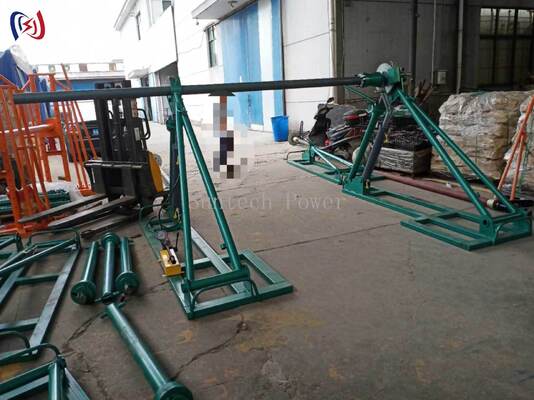 SIPZ Modular Cable Reel Stand 30-100KN Perakitan Tanpa Alat Stand Drum Konduktor