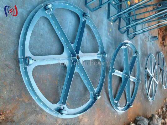 Dudukan Gulungan Kabel Vertikal 10-70KN 500-1500mm Dudukan Drum Konduktor Hemat Ruang