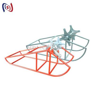 Heavy Duty Galvanized Steel Rope Reel Stand dengan perakitan modular dan putaran bantalan tertutup untuk penyimpanan tali industri