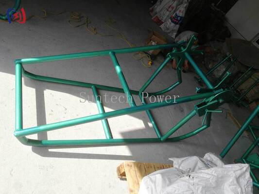 Heavy Duty Galvanized Steel Rope Reel Stand dengan perakitan modular dan putaran bantalan tertutup untuk penyimpanan tali industri
