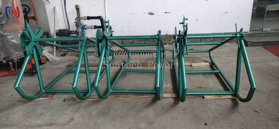 Heavy Duty Galvanized Steel Rope Reel Stand Konduktor Drum Stand Segel Bearing