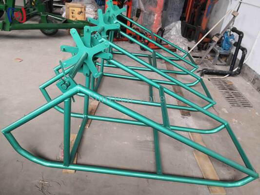 Heavy Duty Galvanized Steel Rope Reel Stand Konduktor Drum Stand Segel Bearing