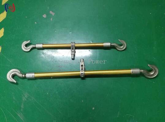 Tali Pengencang Aluminium Kait Ganda 10-50KN Beban Terukur dengan Paduan Aluminium Ringan dan Lapisan Anodized