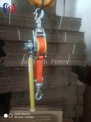 Alat Pengencang Terisolasi Tanpa Alat 10-20KN Alat Pemasangan Konduktor Webbing Strap