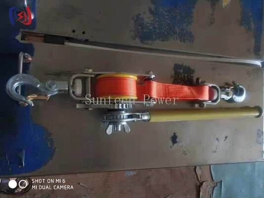 Alat Pengencang Terisolasi Tanpa Alat 10-20KN Alat Pemasangan Konduktor Webbing Strap