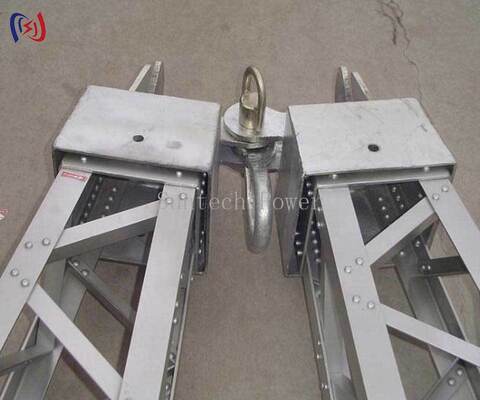 Tiang Gin Bentuk A Modular 8-28m Alat Pendirian Menara Tahan Korosi