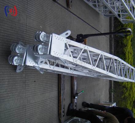 Tiang Gin Bentuk A Modular 8-28m Alat Pendirian Menara Tahan Korosi