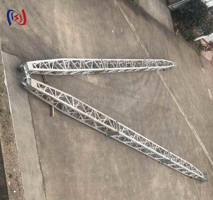 Tiang Gin Bentuk A Modular 8-28m Alat Pendirian Menara Tahan Korosi