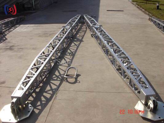 Tiang Gin Bentuk A Modular 8-28m Alat Pendirian Menara Tahan Korosi