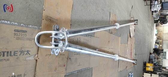 A-Shaped Tubular Gin Pole dengan Diameter Tabung 120x7mm, Panjang 6-13m, dan Lapisan Tahan Korosi untuk Konstruksi Menara Transmisi