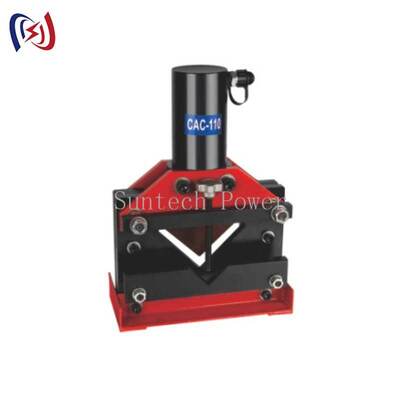 350KN Hydraulic Angle Steel Cutter untuk 110 x 110 x 10 mm Transmission Tower Steel