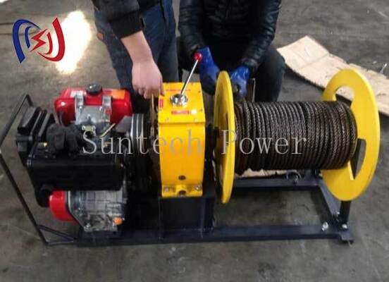 Mesin Bensin Winch Penarik Kabel 3-5T untuk Pemasangan Kabel Listrik Bawah Tanah