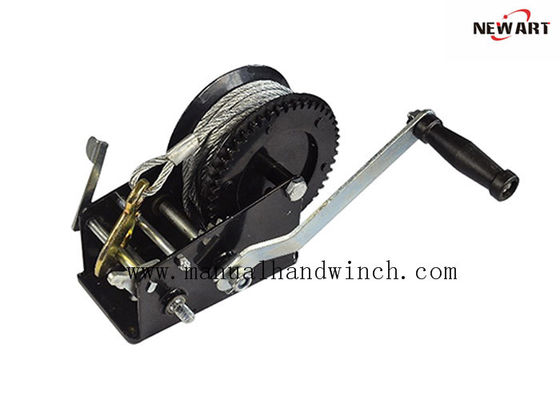 Black Power Boat 2500lbs Manual Hand Crank Winch