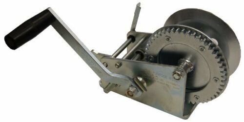 Black Power Boat 2500lbs Manual Hand Crank Winch