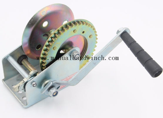 Winch Kabel Manual Laut Baja Mini / Winch Engkol Tangan Portabel Untuk Trailer Kapal