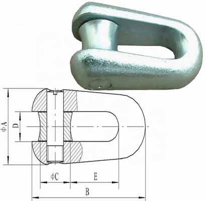 250KN Rigid Anti Twist Wire Rope Connector Sambungan Tetap Untuk Kawat Pilot