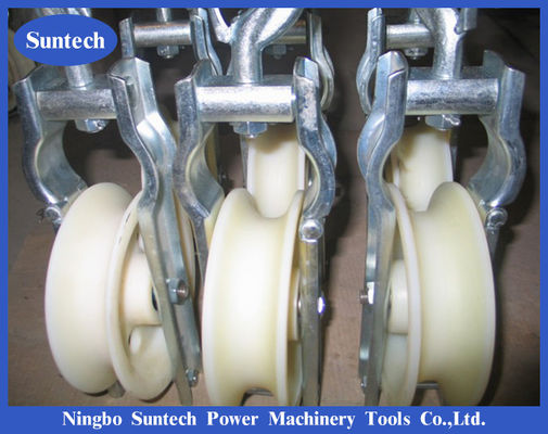 Nylon Sheave 120x30mm 5KN Blok Merangkai Roda Tunggal Untuk Konduktor