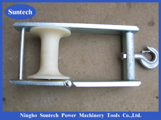 5kn Light Nylon Aerial Cable Stringing Block Roller Dengan Hook