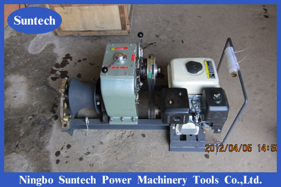 4 Ton 6HP Mesin Bensin Bertenaga Kabel Winch Penarik Untuk Pekerjaan Konstruksi