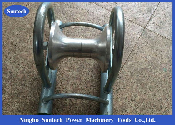 ISO Aluminium Alloy Garis Lurus Kabel Grounding Spool Roller Steel Cable Roller