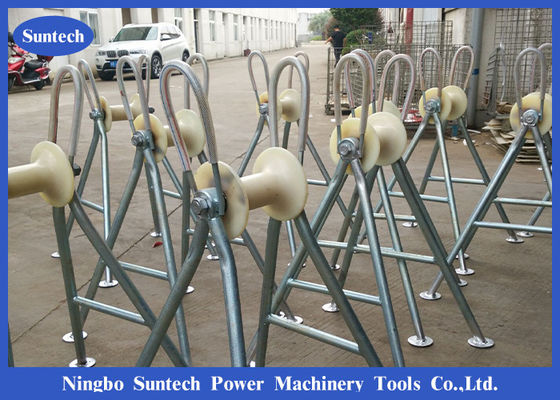 10KN Nylon Wheel High Frame Cable Pulley Roller Untuk Konstruksi Daya