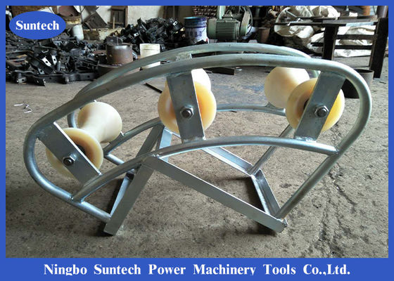 Pithead Telecom Cable Guide Roller 3 Block Untuk Bahan Manhole Nylon