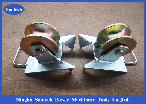 Roda Aluminium Pithead 80mm Cable Roller Pulley Untuk Melindungi Kabel
