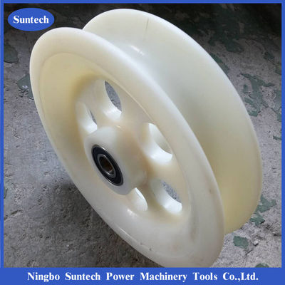Nylon Sheave Wheels Konduktor Merangkai Blok Katrol Menarik Dengan Bantalan Bola