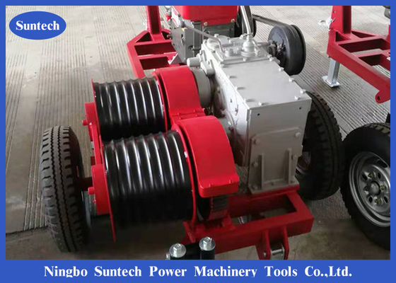JJCS-50 Tower Erection Penarik Kabel Winch Bertenaga Mesin Diesel