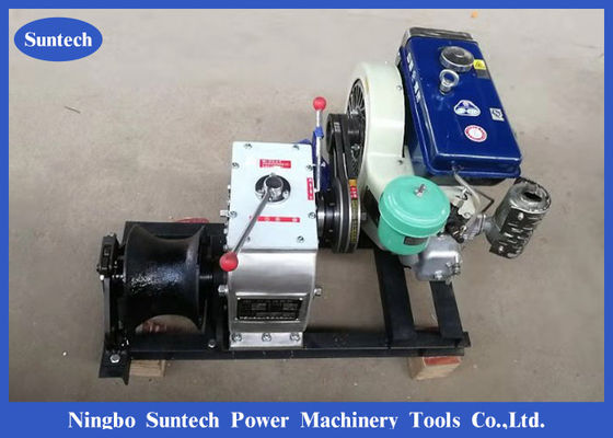 Belt Didorong 5 Ton Kabel Winch Penarik Mesin Diesel Bertenaga Winch