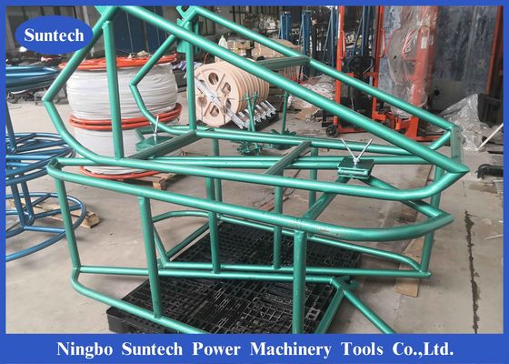 Konstruksi Merangkai 6t Cable Drum Lifting Jack Gsp Rope Cradle Reel Stand