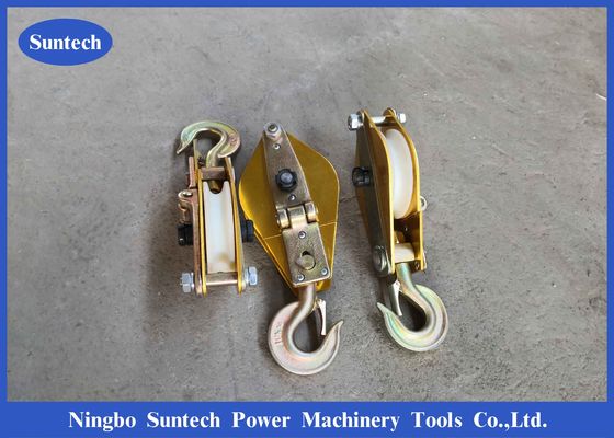 Mengangkat Alat Merangkai Konduktor Aluminous Alloy Nylon Sheave Tackle
