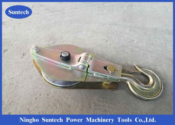 Alat Merangkai Konduktor 30kn Steel Hoisting Tackle Block Pulley Untuk Mengangkat