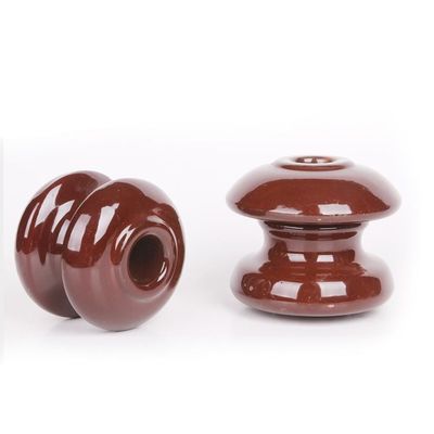 15KN 400V Shackle Spool Porcelain Reel Insulator Untuk Saluran Transmisi