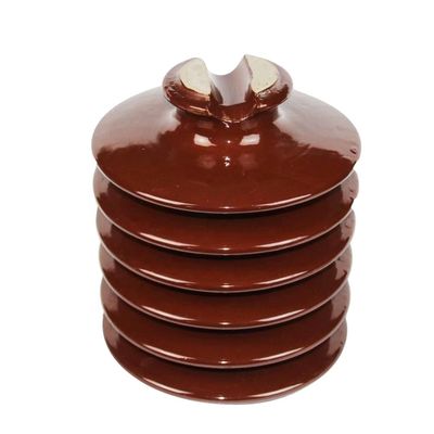 11KN 33KV Porcelain Pin Type Insulator Untuk Saluran Transmisi Overhead