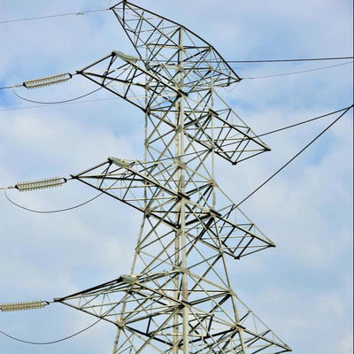 ASTM A123 Galvanized Lattice Steel Tower For Transmission Line