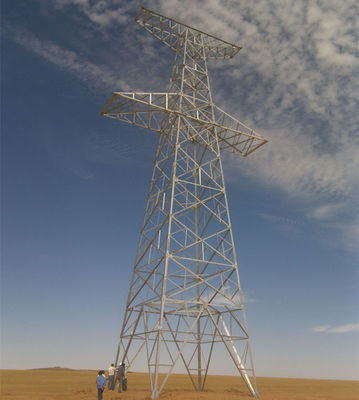 Menara Saluran Listrik Baja Q345 Q235 Galvanis Panas