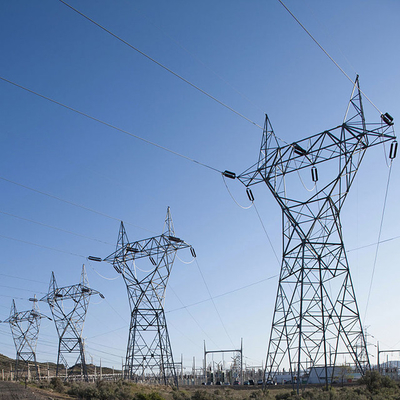 Menara Saluran Listrik Q255 Q355 Baja 330kV Galvanis